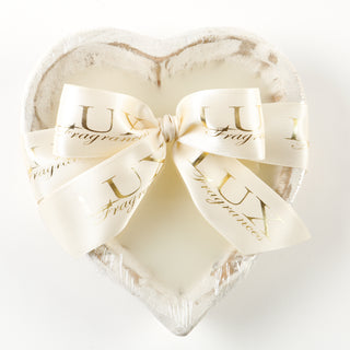 Lover's Lane Spring Heart Shaped Dough Bowl Candle