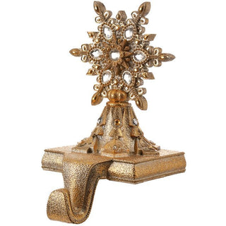 9" RSN JEWELED SNOWFLAKE STOCKINGHOLDER 2AS