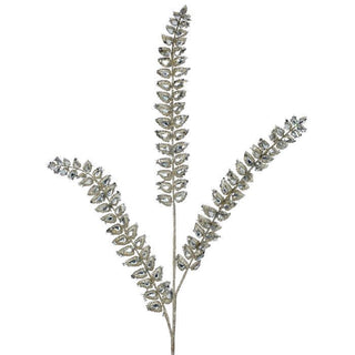 34.5" CHAMPAGNE JEWELED GLITTER FERN SPRAY