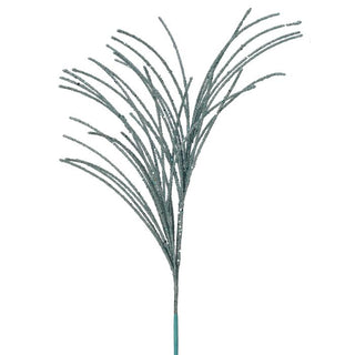 28"MICRO BEADED/SEQUIN GRASS SPRAY-ICE BLUE
