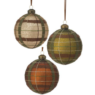 4" GLS MATTE PLAID BALL-TAN ONLY