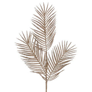 34" GLITTER/MICA TRIPLE PALM LEAF SPRAY-CHAMPAGNE
