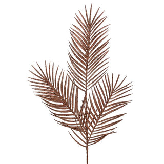 34" GLITTER/MICA TRIPLE PALM LEAF SPRAY-COPPER