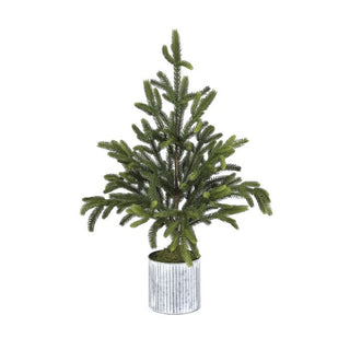 36" Potted Natural Touch Norway Spruce Tree, Green