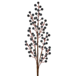 24" BEADED BERRY BALL SPRAY-BLUE
