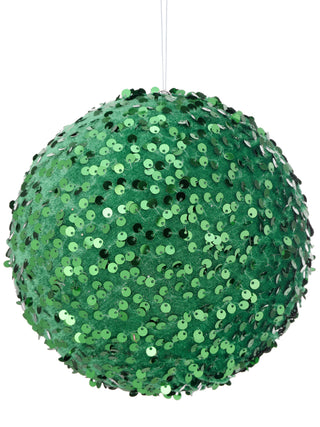 6" SEQUIN BALL ORNAMENT-GREEN
