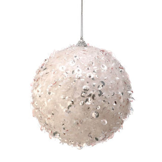 6" WINTER SEQUIN BALL ORNAMENT