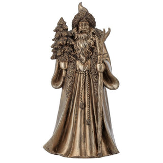 16.5" RESIN HIGHLANDS SANTA W/DEER