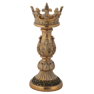 13" RESIN CROWN CANDLE HOLDER