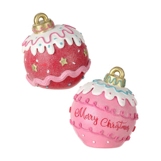 6.5" RESIN CANDY TABLE ORNAMENT(HOT PINK WITH STARS)