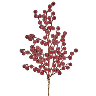 29" METALLIC GLITTER BERRY SPRAY-BURG