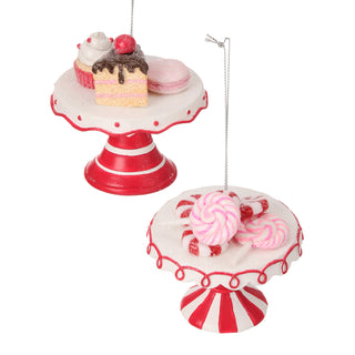 4" RESIN CANDY/ DESSERT PLATE ORNAMENT (CAKES)