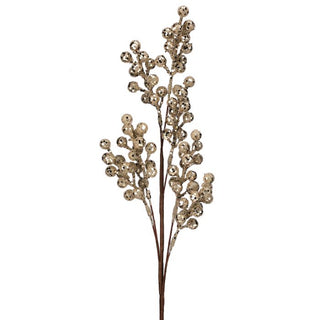 36" GLITTER BERRY SPRAY-CHAMPAGNE
