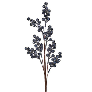 36" GLITTER BERRY SPRAY-BLUE