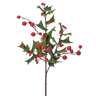 31" PACIFIC NORTHWEST HOLLY W/BERRY SPRAY-GREEN/RED