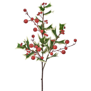 31" PACIFIC NORTHWEST HOLLY W/BERRY SPRAY-VAR/RED