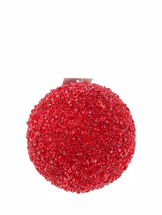 6" ICY CHUNK GLITTER BALL ORNAMENT