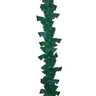 48" VLVT/SEQUIN BOW GARLAND-GRN