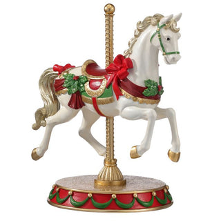 19" RESIN CAROUSEL HORSE