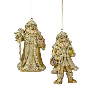 4.5" RSN DELAROBIA SANTA ORNAMENT (LONG COAT ONLY)