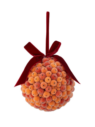 5" Beaded Berry Ball Ornament, Citrus