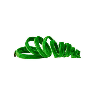 3Y VELVET COIL RIBBON GARLAND-GRN