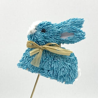 EASTER RABBIT FLORAL PICK ASSORTED-BLUE L4.7''W1.6''H15.7''