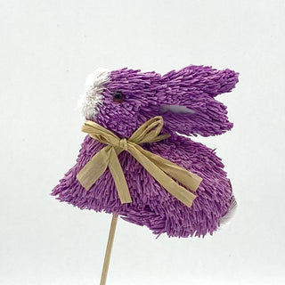 EASTER RABBIT FLORAL PICK ASSORTED-PURPLE L4.7''W1.6''H15.7''