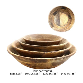 14" Mango Wood Serving Bowl (EXTRA LARGE ONLY)