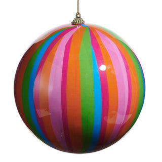 6" Stripe Ball Ornament