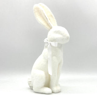 FLOCKED RABBIT ASSORTED- L11" W5.9" H 19.3"