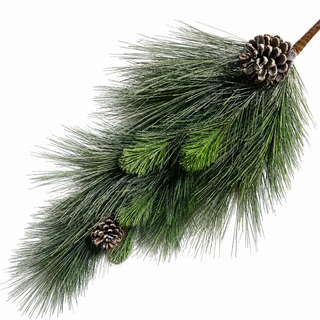 38" Real Touch Snowed Pine Spray with Pine Cone SHIPS 7/1/26