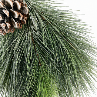 38" Real Touch Snowed Pine Spray with Pine Cone SHIPS 7/1/26