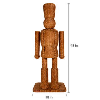 48" POLY-RATTAN WOVEN NUTCRACKER (INDOOR OR OUTDOOR USE) SHIPS 10/1/26