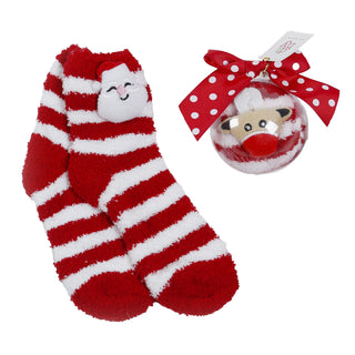 Santa Sock In Gift Orn