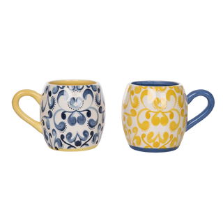 5.5" x 4.0" x 4.0" Dol Citrus Indigo Mug (LEFT ONLY)