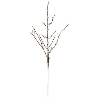 31" GLITTERED TWIG SPRAY BROWN/SILVER