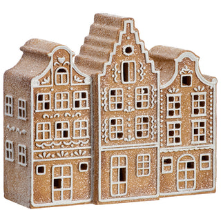 8.5" X 8.5' B/O GINGERBREAD HOUSE WITH LIGHT