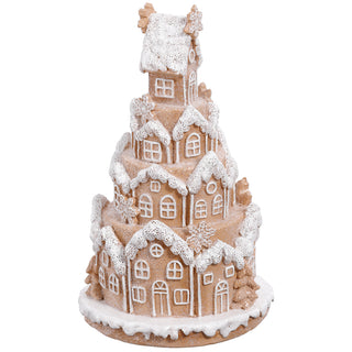 8.5"SNOWED GINGERBREAD HOUSE