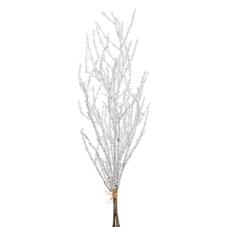 32" SNOWED MINI BERRY BUNDLE X6 WHITE STEM