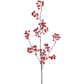 37" RED BERRY SPRAY STEM-RED