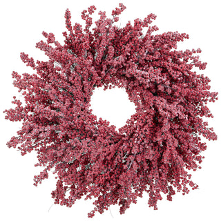 28" ICED BERRY WREATH RED