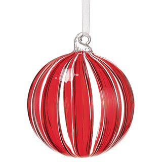 4"GLASS BALL ORNAMENT RE/CW