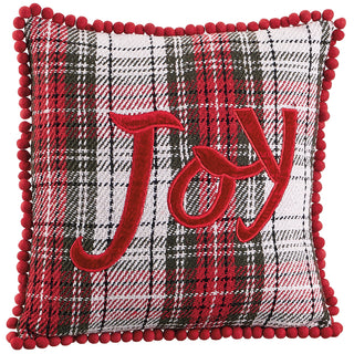 16W16"L JOY PILLOW W/POMPONS