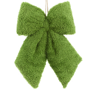 11.5"Wx15"L Furry Moss Bow