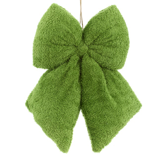 15"Wx22"L Furry Moss Bow
