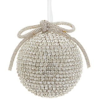 5"DIAMOND BALL ORNAMENT W/BOW