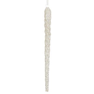 11"DIAMOND ICICLE ORNAMENT SI