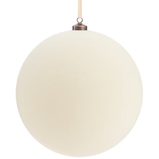 12" Flocked Ball Ornament