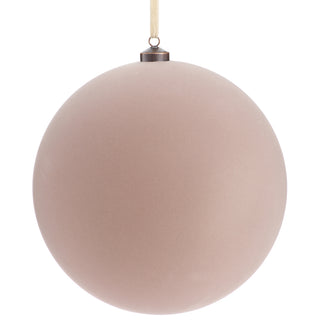 12" Flocked Ball Ornament